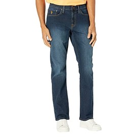 U.S. POLO ASSN. (3008 Stretch Slim Straight Five-Pocket Denim Jeans - Jeans for Women - Zip Fly Button Blue 40 32