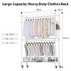 Homdox 3 Tier Heavy Duty Garment Rack with Wheels, Adjustable