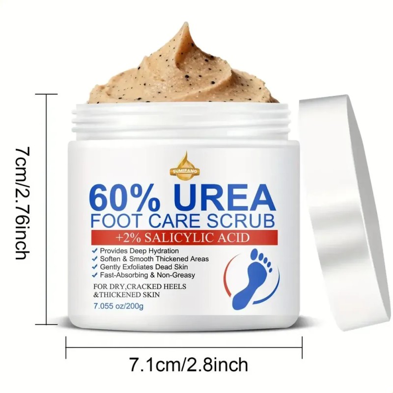Crema Exfoliante Para Pies Con Urea 60% Y Ácido Salicílico