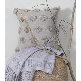 5M House of MV Sandy Premium Set of 2 Cushion Cover – 70% Cotton 30% Polyester Blend, Soft & Durable, Easy Care, Ideal for Sofa, Bed, and Living Room Décor(Lt. Grey,45 x 45 cms)