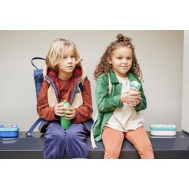 Mepal - Trinkflasche Pop-up Campus - Wasserflasche - Little Dutch - Auslaufsichere Flasche für die Schule - Wiederverwendbar - BPA-frei & Spülmaschinenfest - 400 ml - Little Farm