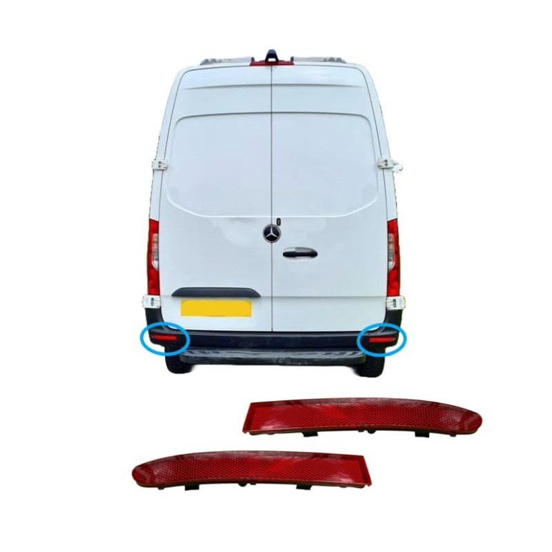 2X Rear Bumper Reflector Lens L and R For MERCEDES
