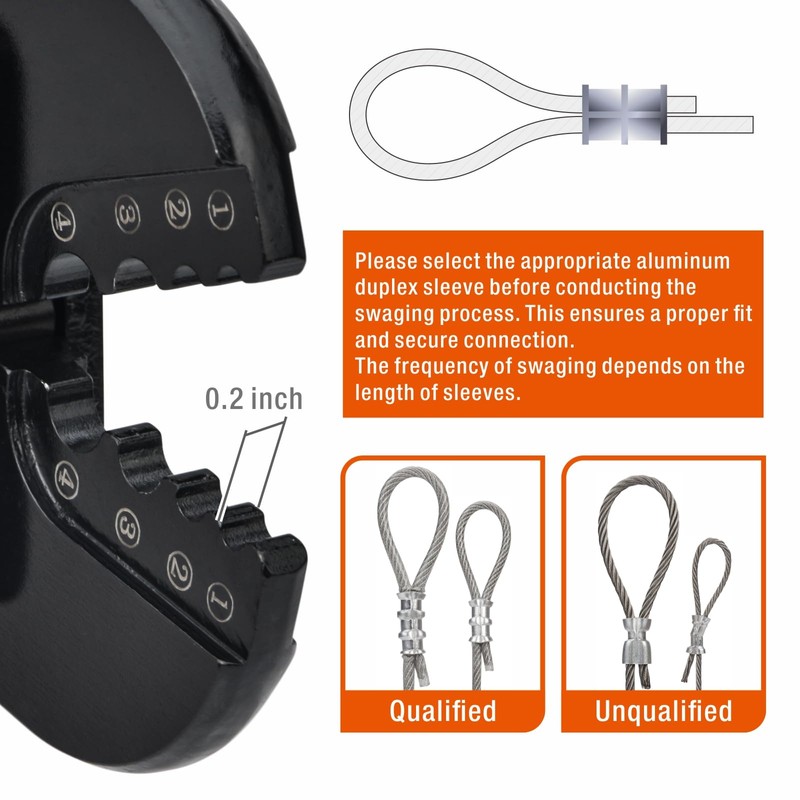 iCrimp Wire Rope Crimping Tool with Wire Rope Cutter and