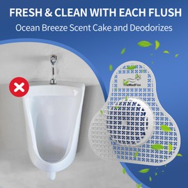 TheMadFox Urinal Screen Deodorizer (12 Pack),Urinal Cakes with Block Long-Lasting Ocean Scent,Anti-Splash Urinal Screens for Men Bathroom Airport Office Mall Hotel