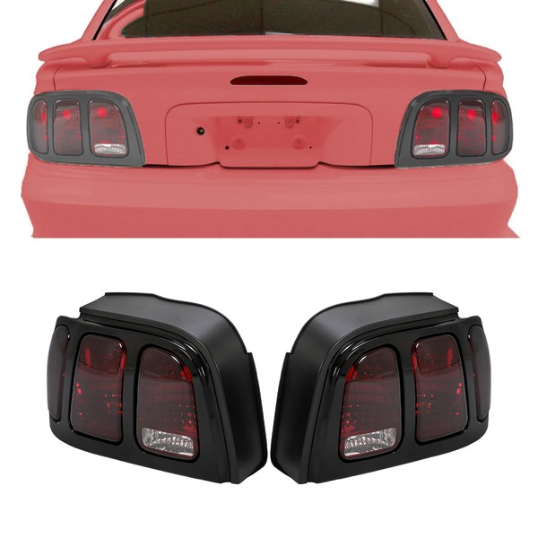 KUAFU Tail Light Pair Compatible with 1996-1998 Ford Mustang Replacement
