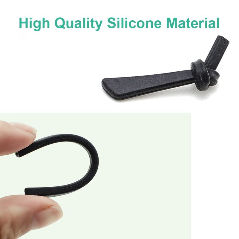 Junsika Eyeglass Temple End Tips Soft Silicone Anti Slip Eyeglass