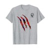 Clan MacPherson Claw Marks Surname Tartan Crest T-Shirt