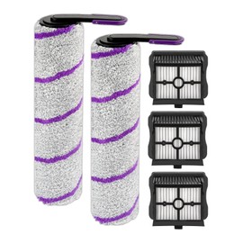 (5 Pack) S20 Pro Replacement Brush Rollers and HEPA Filters Compatible with Narwal S20 Pro Wet Dry Vacuum Cleaner, 2 Brush Rollers, 3 HEPA Filters, Replacement Parts