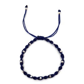 MYSTIC JEWELS By Dalia Coloured Wire Kabbalah Bracelet with Balls, Amulet, Evil Eye, Good Luck, Blue, No metal