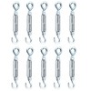 Kivomot 10 Pack M4 Hook & Eye Stainless Steel Turnbuckle