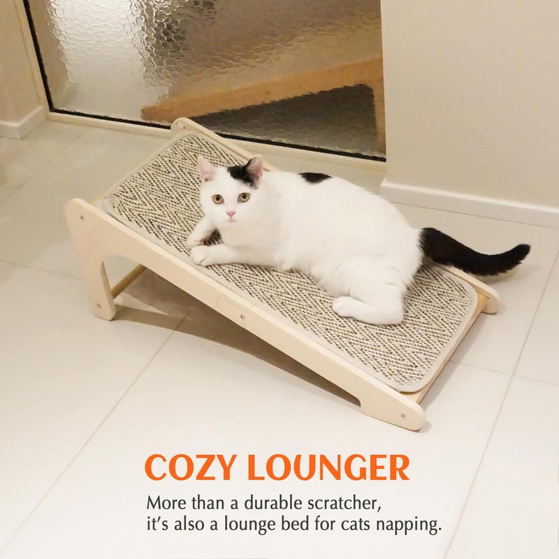 PETKARAY Cat Scratcher, Sisal Scratching Ramp, L Shape Cat Scratch