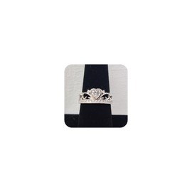 WDIYIEETN - Anillo de plata de ley 925 con circonita cúbica brillante en forma de corazón y diamantes de imitación de circonita para mujeres y niñas (10)