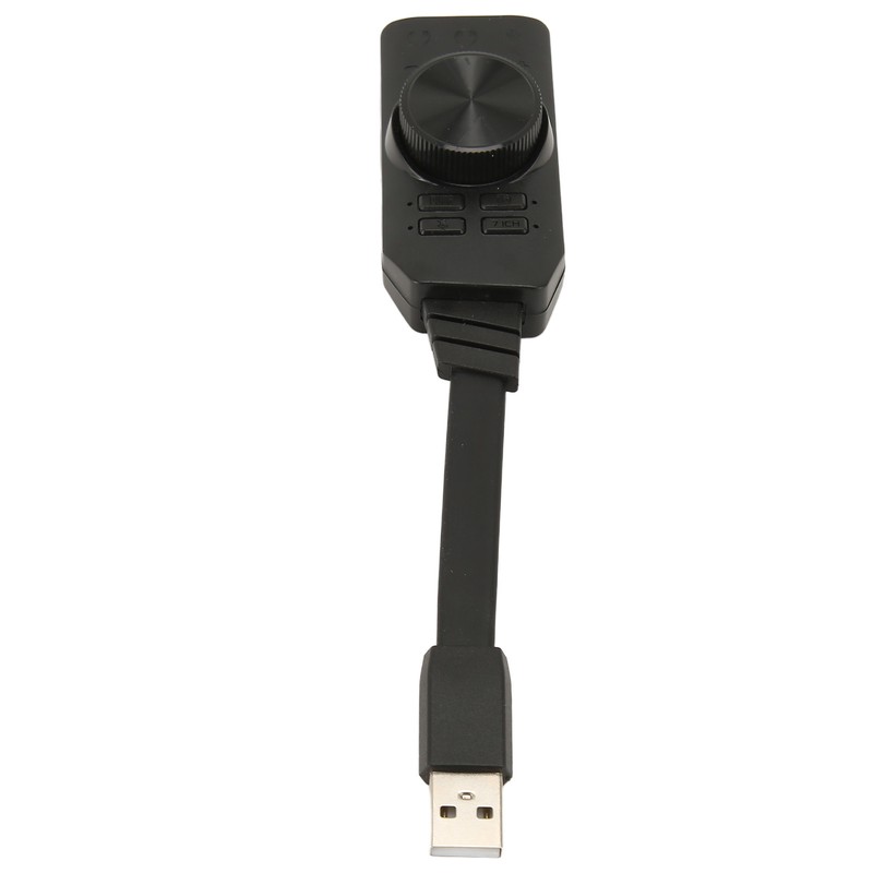 USB Sound Card Adapter 7.1 Channel Mute Button Volume Control