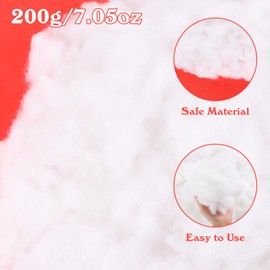 CCINEE Christmas Fake Snow Decor, Artificial Snow Cotton Snow Fluffy Snow Blankets for Christmas Craft Village Supply,200G