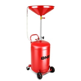 DNA MOTORING 21 Gallon Waste Oil Drain Tank, Air Operated Portable Oil Drainer with Adjustable Funnel Height, Fluid Transfer and Drainage Capability on Wheels, TOOLS-00659