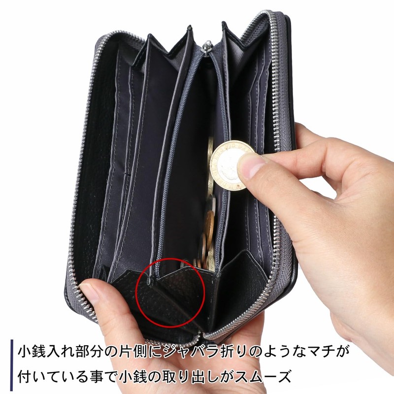 Edwin Men's Genuine Cowhide Leather Long Wallet Simple Business Casual,