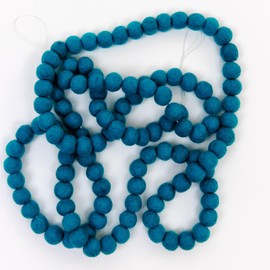 Teal Mini Felt Ball Pom Pom Garland, 6 Feet Pre-Strung Aqua Party Banner for Home Decor, Blue Birthday Decorations, Classroom Decorations 115 Turquoise Felt Balls for Parties, Events, and Celebrations