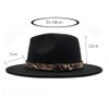 Upstore Womens Felt Panama Hat Classic Wide Brim Fedora Hat
