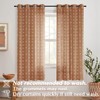 72 Inch Curtains,Sheer Semi Light Filtering Linen Terracotta Rust Boho