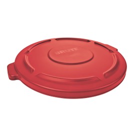 Trash Can Top, Flat, Snap-On Closure, Red