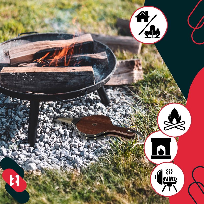 KOTARBAU® Bellows for igniting gills and fires, made of wood