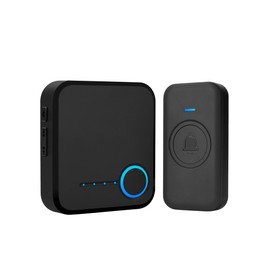 FOVKSUC Wireless Doorbell, Classroom Doorbell,Door bell 1 Receiver +1 Waterproof Push Button, with 60 Chimes 5 Levels Volume and LED Flash, 1000ft Range Wireless Doorbells for Home Office Hospital