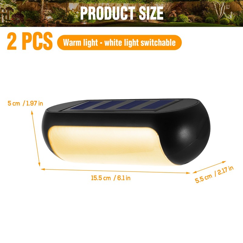Kinberry Solar Security Lights Outdoor Motion Sensor - Warm/Cool Outdoor