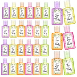 Gejoy 48 Pack Wedding Hand Sanitizer Bulk Bridal Shower Hand Sanitizer for Guests 1fl oz Travel Size Mini Hand Sanitizer Thank You Hand Sanitizer Party Favors for Wedding Bridal Baby Shower Supplies