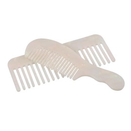 Healvian 2pcs Static Acetate Hair Comb Portable Compact Styling Tool for Women Travel Detangling Wide Tooth Comb for Curly Straight Wet and Dry Hair with Comfortable Grip