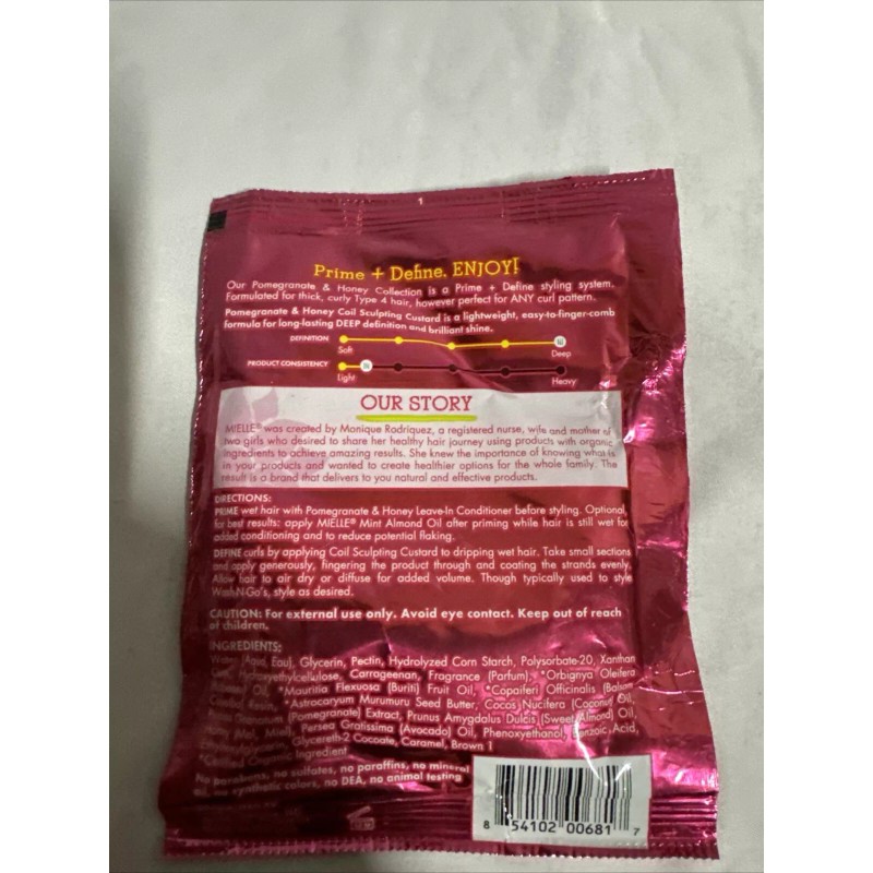 Mielle 4 Pks-Mielle Pomegranate & Honey Coil Sculpting Custard 1.75