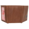 MARSHAL Real Leather Men's RFID Blocking Trifold Wallet with Outside