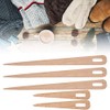 Ejoyous Agujas de tejer de madera, 5 piezas, ojos grandes,