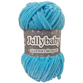 Cygnet Jellybaby Glitter Chenille Chunky Knitting Yarn (Topaz 019)