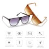 FEISEDY Flat Top Sunglasses for Women Men Trendy Square Frame
