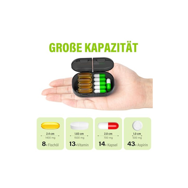 Joinice Weekly Pill Organizer 2 Times a Day with AM