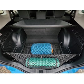 Floor + Envelope Style Automotive Elastic Trunk Mesh Cargo Net for Toyota RAV4 2013-2024 - Premium Trunk Organizers and Storage - Luggage Net for Crossover - Best Car Organizer for Toyota RAV 4