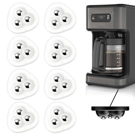 uadbau Appliance Slider, 8 Pack Self Adhesive Mini Caster Wheels, Appliance Rollers, 360° Swivel Universal Rollers, Appliance Sliders for Kitchen Appliances (White)