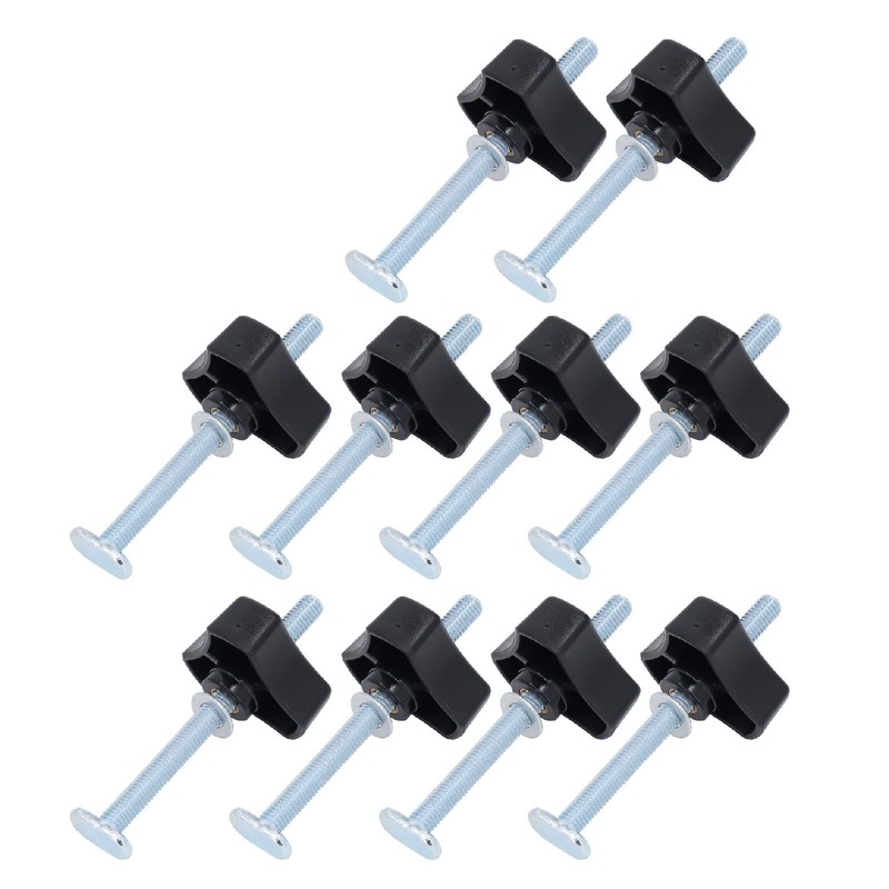 10 Sets T Track Knobs Stainless Steel M8x100mm Threaded Bolt