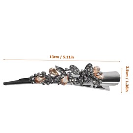 Gatuida Vintage Rhinestone Alligator Hair Clip for Thick Hair Hair Barrettes for Styling Durable Comfortable for Women Color for Securing Hairstyles