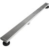 Neodrain 40-Inch Linear Shower Drain with Removable Quadrato Pattern Grate,Brushed