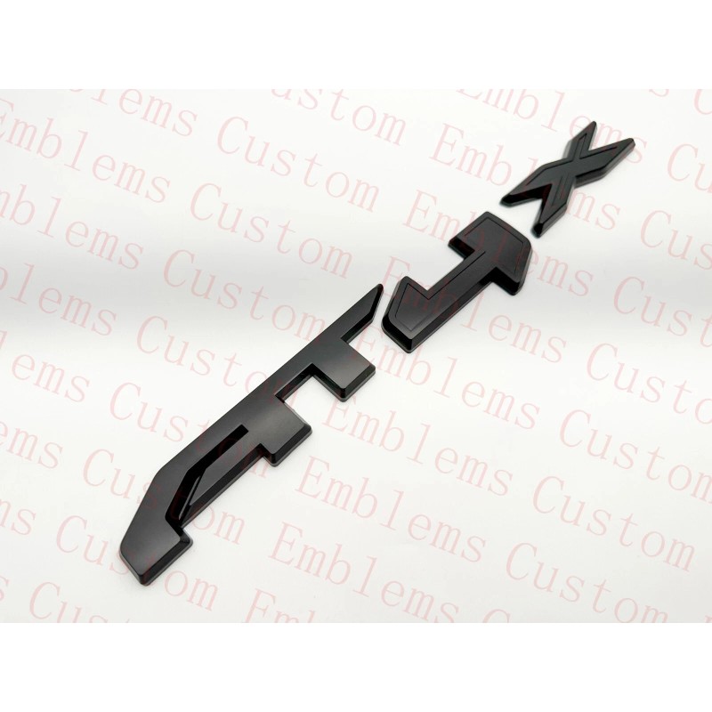 Auto 4PCS Grill Doors Rear Matte Black AT4X OVERLAY Emblem