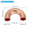 PATIKIL 3/8" OD 20x34mm Elbow Copper Pipe Fitting, 10Pcs 180