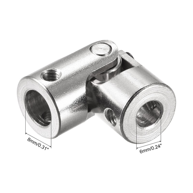 sourcing map 6mm to 8mm Inner Dia Rotatable Universal Joint