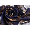 JWSilk 100% Silk Neckerchief Small Square Silk Scarf (Navy Carriage)