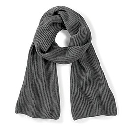 Beechfield Unisex Metro Knitted Scarf Smoke
