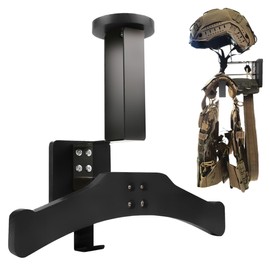 yolowbaas Tactical Gear Stand, Supports 100 LBS Wall Mounted Police Gear Rack, Heavy-Duty Body Armor Stand, Solid Wood Airsoft Plate Carrier Hanger, Motorcycle Helmet Holder Wall Mount