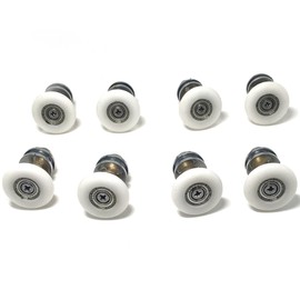 New Set of 8 Single Shower Door Rollers/Runners/Wheels/Pulleys/Guides 25mm Diameter Home Bathroom DIY
