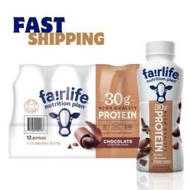 Fairlife Nutrition Plan Chocolate, 30 g Batido de Proteínas 11.5 (12 paquetes) - NUEVO.