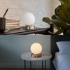 Small Table Lamp, LED Table Lamp with Eye-Caring Glass Lampshade
