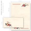 Writing Paper Sets Floral Design Flowers & Blossoms 50 Sheets
